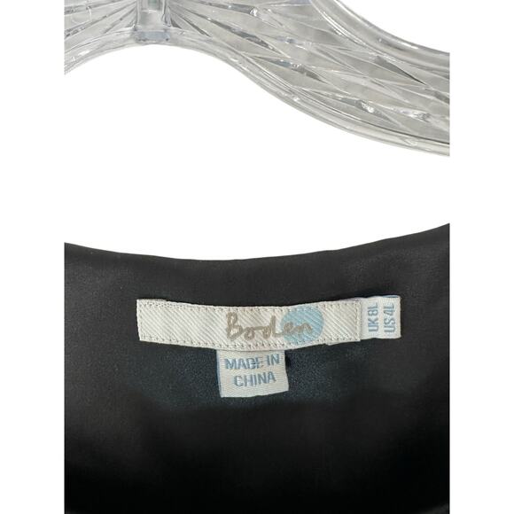 Boden Black Velvet Dressy Vamp Dark Romantic Whimsigoth Sleeveless‎ Dress Size 4 - Picture 2 of 9